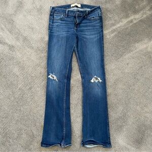 Hollister Blue Boyfriend Jeans with Distressed Details